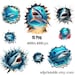 3D Shark Clipart, 3D Shark PNG, Marine Art, Printables - Etsy