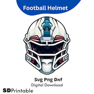 Casco de fútbol americano SVG, casco de fútbol americano PNG, jugador de fútbol americano, decoración de equipo deportivo