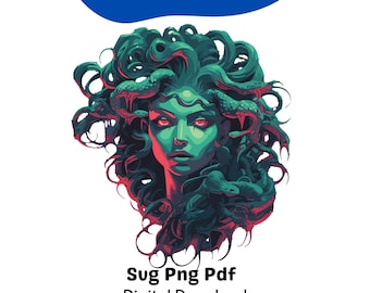 Medusa Shirt: Greek Mythology Unisex Tee (SVG, PNG)