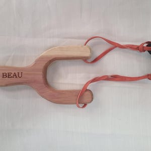 Personized Old School Hand Made Wooden Cedar Slingshot/Catapult with Targets