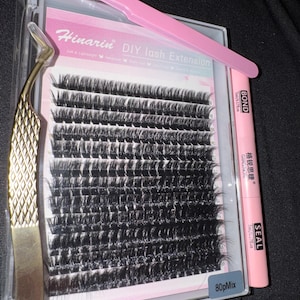 Lash Clusters Lash Verlängerungen DIY Lashes Kit & Gold Pinzette