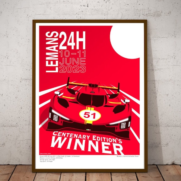 Ferrari #51 overall victory at Le Mans 2023