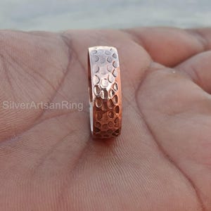 Pure Copper Band Ring, Solid Copper Ring, Hammered Copper Ring, Handmade Ring, Women Ring, Thumb Ring, Wedding Ring, Copper Jewelry, CM59
