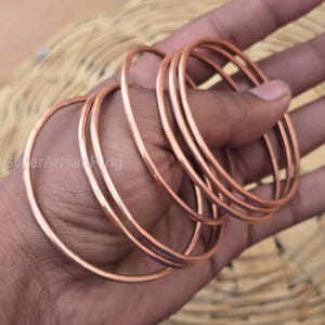 Set Of 7 Bangle, Solid Copper Bangle, Handmade Women Bangle, Pure Copper Bangle, Wedding Bangle, Promise Bangle, Popular Gift Bangle, CM402