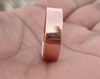 Handmade Pure Copper Band Ring: Boho Wedding Jewelry