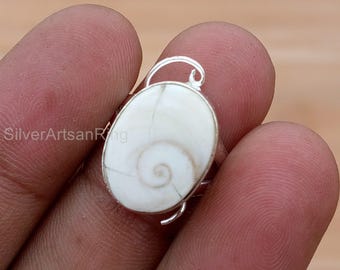 Shiva Eye Shell Ring: 925 Sterling Silver, Handgjord Statement-ring