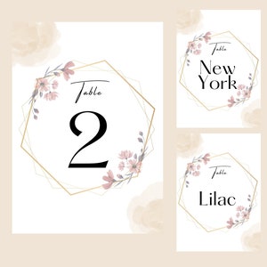 Personalised Rustic Wedding Table Numbers