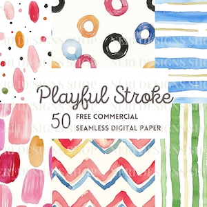 Joli motif sans couture de points, de lignes et de vagues, clipart aquarelle JPG, cercles amusants, design d'arrière-plan en zigzag, fleur ludique, texture de fruits