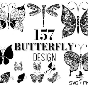 Butterfly Design - Butterfly svg, Butterfly Silhouette, Monarch Butterfly, Butterfly Clipart, Butterflies svg, Butterfly Tattoo, Monarch svg