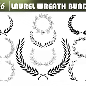 Laurel Wreath SVG - 66 Wreath svg Bundle, Wreath svg, Wreath Clipart, Wedding Wreath svg, Circle svg, Floral Wreath svg, Circle Frame,Wreath