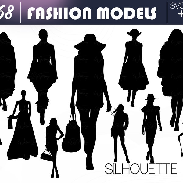 Mode Modelle SVG - 168 Mode Modelle Silhouette, Mode Modell svg, Frau Silhouette, Mode Dame svg, Mode Mädchen, elegante Frau, svg