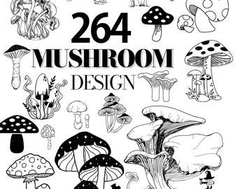 Conception de champignon - Champignon svg, Clipart champignon, Silhouette de champignon, Champignon mignon, Champignon Svg, Champignons, Champignon png, Contour de champignon