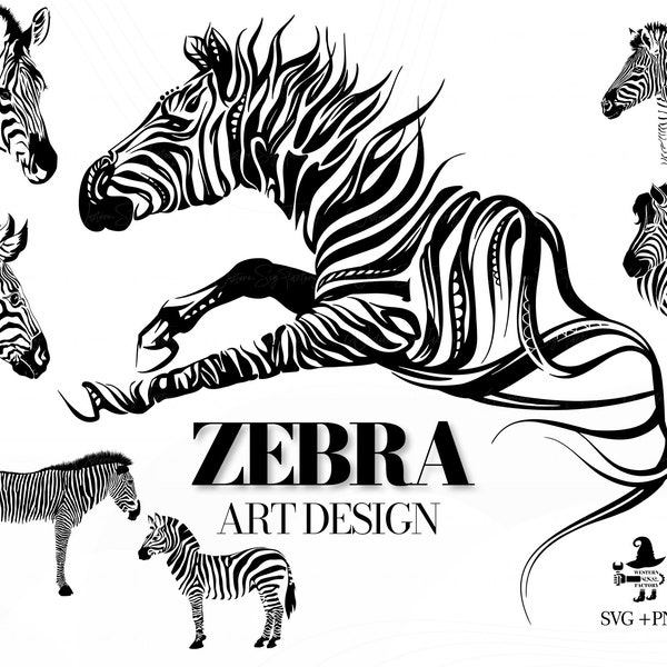 Zebra Art Design - 18 Zebra Silhouette, Zebra svg, Zebra Clipart, Zebra Face svg, Zebra Head svg, Safari, Horse svg,Zebra Print,Zebra Animal