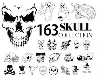 Schädel-Sammlung SVG - Schädel-svg, Schädel-Design, Schädel-Clipart, Schädel-Gesicht, Schädel-Png, Schädelkopf, Schädel-Silhouette, Schädel-SVG-Dateien, Schädel