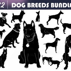 Dog Breeds Bundle - 82 Dog Breed svg, Dog svg, Dog Silhouette, Dog Clipart, Dogs Silhouette Clipart, Dog Breeds svg, Dog Lover svg, Dog png