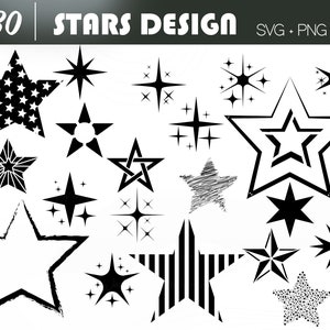 Stars SVG - Space Galaxy - Sparkle Star Clipart - Stars Cut File - Digital  Download - Cricut - Silhouette Cut File