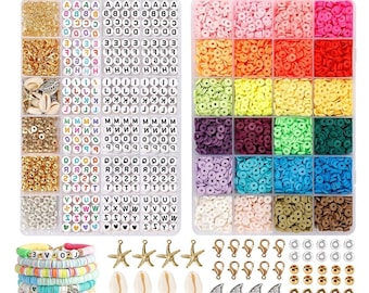 Cuentas para pulsera y joyería, kit para hacer pulseras, cuentas de 5950 piezas