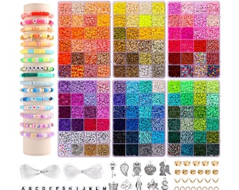 Bracelet Making Kit for Kids, 6 Box 14001 Pcs Clay Beads, Taylor Swift Eras Tour Friendship Bracelet Kit, Great Gift for Everyone