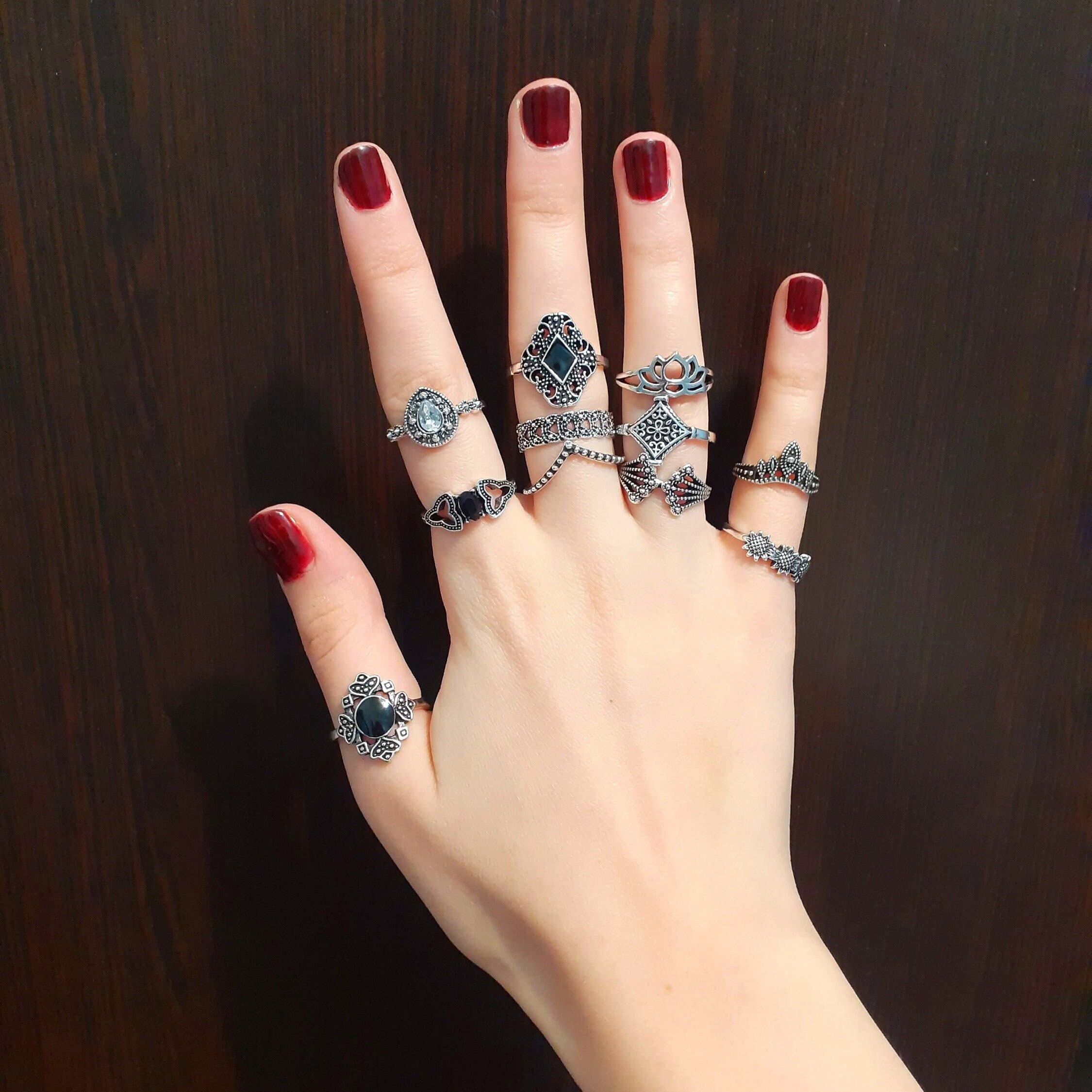 Boho Hand Rings Vintage Boho Ring Set 15pcs Rings, Vintage Ring Set, Boho Ring Set ...