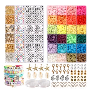 Bracelet Making Kit Bead Kit, Bead for Bracelet, 6000 Beads, Kids Crafts, DIY Craft for Kids, Gift for Kids image 2