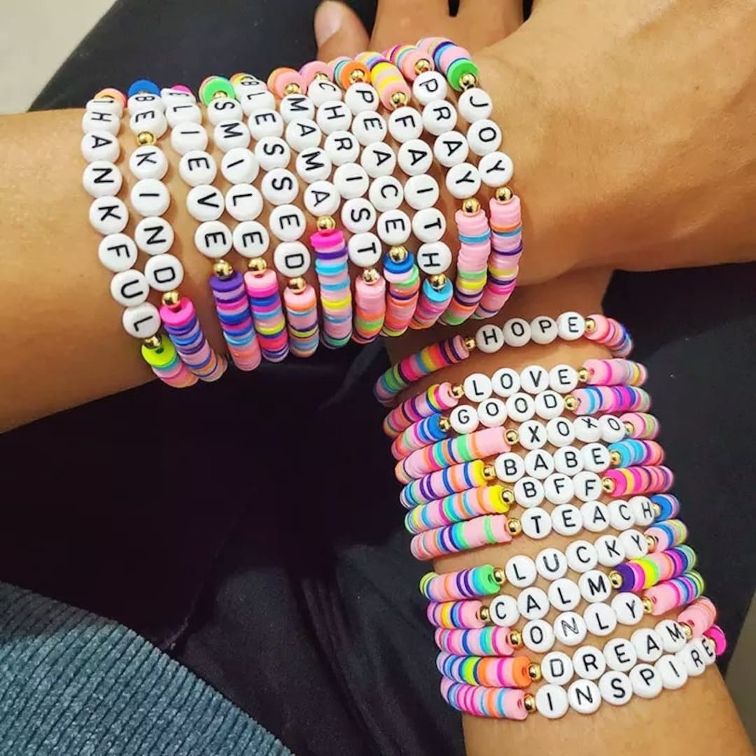 6000 Pièces perles d'argile pour la fabrication de bracelets,24