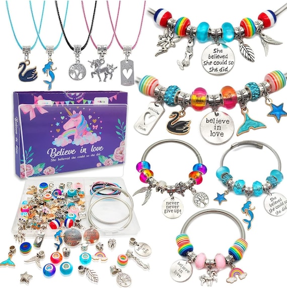 Charm Bracelet Kit, Do It Yourself Jewelry Making Kit, Over 50