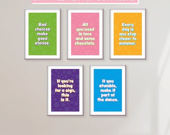 5 citas alentadoras imprimibles A4 + carta estadounidense - 5 citas alentadoras imprimibles A4 + carta estadounidense