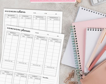 Planificador de tareas A4 imprimible en PDF - Calendario de tareas imprimible - ¡Conveniente y fácil de usar!