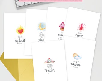 6 lindas tarjetas con letras de San Valentín imprimibles (A4 —>A5 y letra de EE. UU.) - 6 lindas tarjetas con letras de San Valentín imprimibles (A4 —>A5 y letra de EE. UU.)