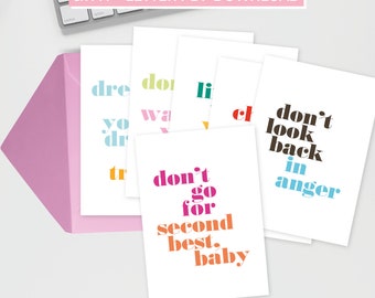 6 tarjetas con letras alentadoras imprimibles (A4–>A5 y letra estadounidense) - 6 tarjetas con letras alentadoras imprimibles (A4–>A5 y letra estadounidense)