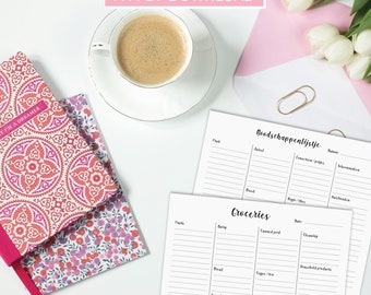 Lista de compras A4 imprimible en PDF - Lista de compras A4 imprimible - ¡Conveniente y fácil de usar!