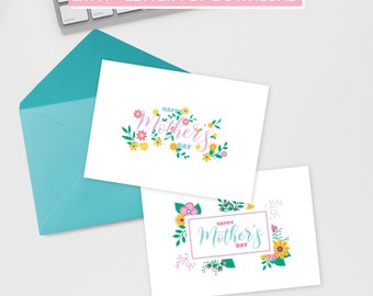 2 tarjetas del Día de la Madre (A4–>A5 y carta EE.UU.)