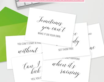 6 Tarjetas de letras alentadoras imprimibles (A4–>A5) - 6 Tarjetas de letras alentadoras imprimibles (A4–>A5)