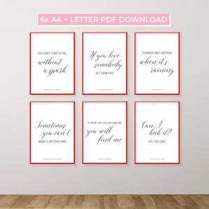 6 letras imprimibles A4 + letras de EE. UU. que alientan - 6 letras imprimibles A4 + letras de EE. UU. que alientan citas