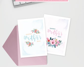 2 tarjetas del Día de la Madre (A4–>A5 y carta EE.UU.)