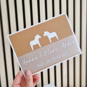 Karte zur Hochzeit | Glückwunschkarte | Pferdeliebhaber
