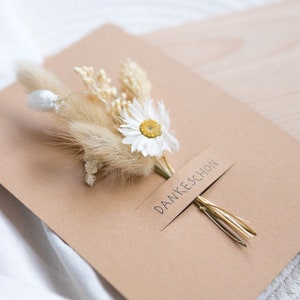 Karte mit Trockenblumen | Danke