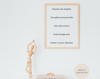 Words Can Inspire Quote Print - Inspirational Quote - Motivational Quote - Printable Quote - Quote Art - Typography Wall Art - Digital Print