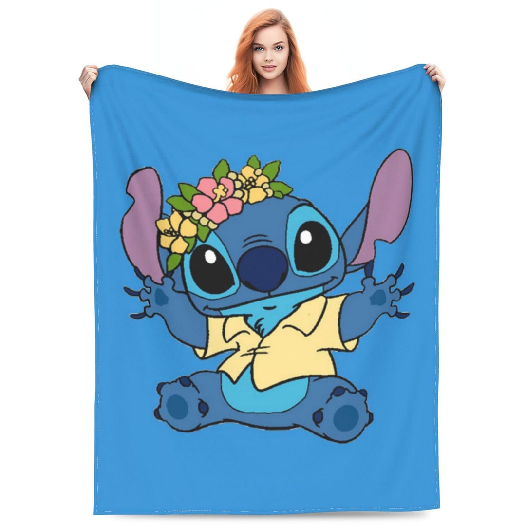 Lilo Stitch Cute Blanket Cartoon Flannel Fleece Throw Blankets Etsy