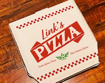 Link's Hyrule Pizza Box Cover Printable - Legend of Zelda Digital Printable - Geburtstag - Home Party