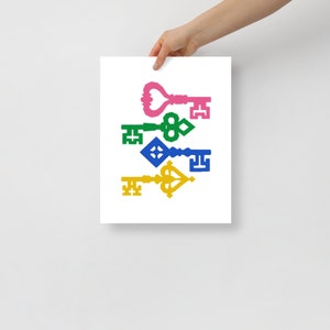 Luigi&#39;s Mansion Minimalist Pop Color Keys Poster