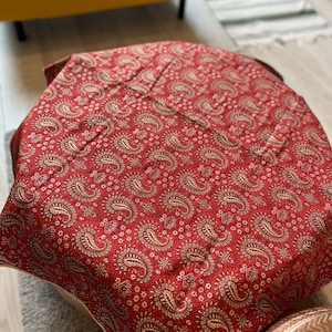100% Silk Termeh Aroosi Aghd Tablecloth, Persian Handmade Tablecloth, Paisley Design, Embroidery Tapestry, Luxury Handwoven Silk Table Cloth