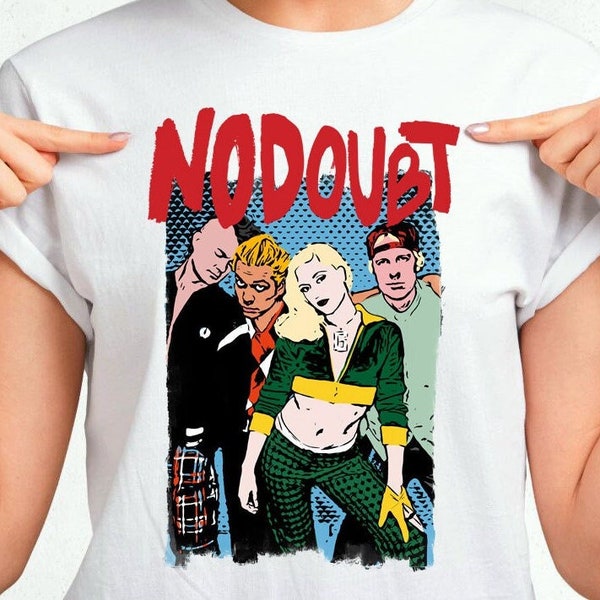 90's No Doubt retro illustration PNG file for sublimation print on t shirt, poster, garment or tumbler, Gwen Stefani graphic design