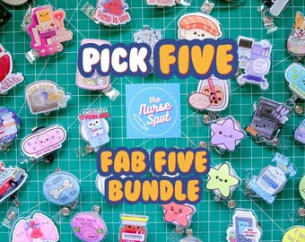 Kies 5 badgehaspels - Fab Five-bundel