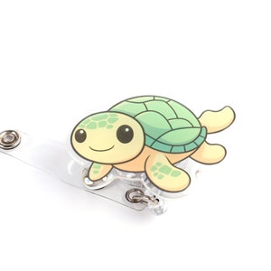 Sea Turtle Badge Reel - Pediatric Nurse, Custom Badge Reel, Nursing Gift