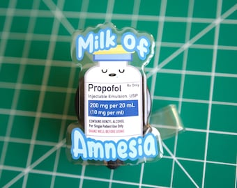 Propofol Badge Reel, Anesthesia, Nursing, SRNA, CRNA, Perioperative, Operating Room, Surgery, Surgical Nurse, Surgical Tech