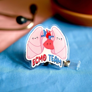 ECMO Badge Reel, Nursing Badge Reel, ICU Nurse, CVICU