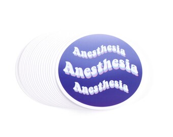 Anesthesia Matte Sticker, SRNA, CRNA, Operating Room, Surgery, Surgical Nurse, Surgical Tech