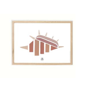 Le Lambi Peinture thème plage coquillage vacances Affiche ou carte ou original à personnaliser