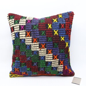 Turkish pillow cover, Kilim pillow, Home decor, Boho decor, Kelim kissen, Cecim kilim pillow, Couch pillow, 20x20 inches pillow cover 0369